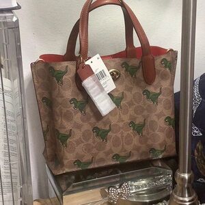 COACH SIGNATURE REXY WILLOW TOTE 2 NWT